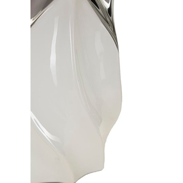 Bijela/u srebrnoj boji stolna lampa keramička s tekstilnim sjenilom (visina 51 cm) Shiney – Mauro Ferretti-image-3