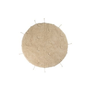 Krem periv/ručno rađen pamučan okrugao tepih ø 100 cm Moon Multishape – Lorena Canals