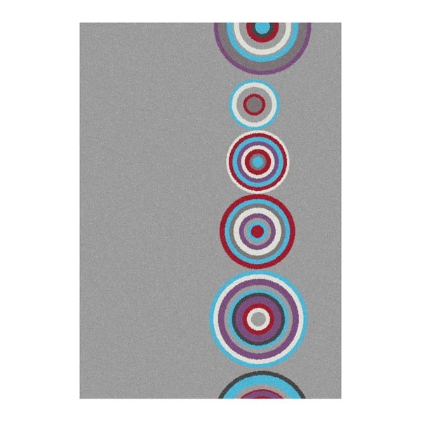 Sivi tepih Universal Boras Circles, 67 x 250 cm