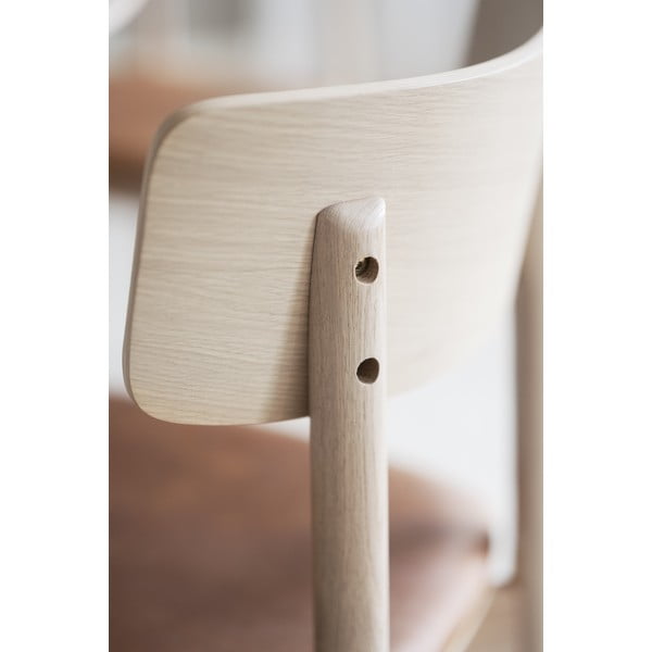 Konjak smeđe/u prirodnoj boji blagovaonske stolice u setu 2 kom od umjetne kože Wolcott – Rowico-image-2