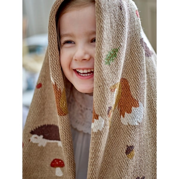 Smeđa deka za bebe 130x160 cm Fall – Bloomingville Mini-image-2