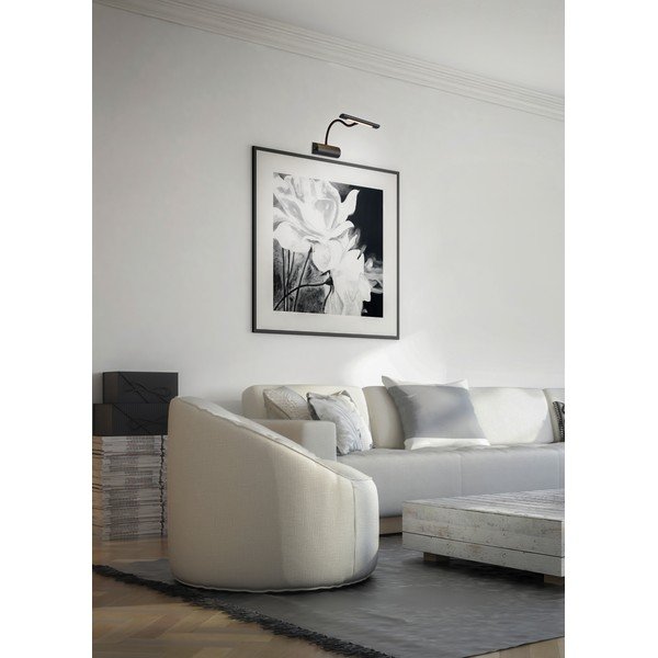 Mat crna LED zidna lampa sa savitljivom konstrukcijom/s mogućnosti zatamnjivanja Curtis – Trio-image-1