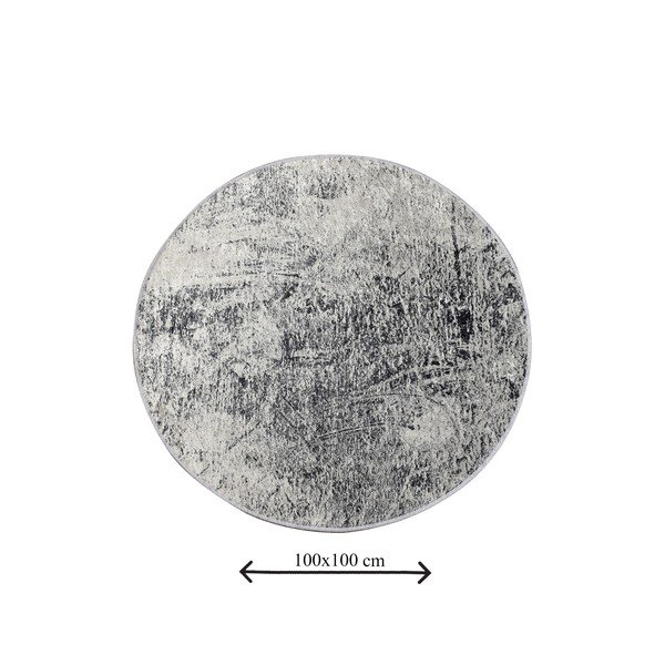 Siva kupaonska prostirka ø 100 cm Evidence – Foutastic-image-3