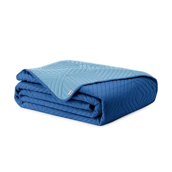 Plavi prošiven prekrivač od mikrovlakana 220x240 cm Softa – Restilo