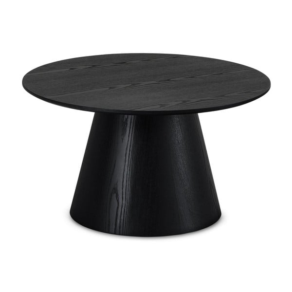 Crni stolić za kavu u dekoru hrasta ø 80 cm Tango – Furnhouse