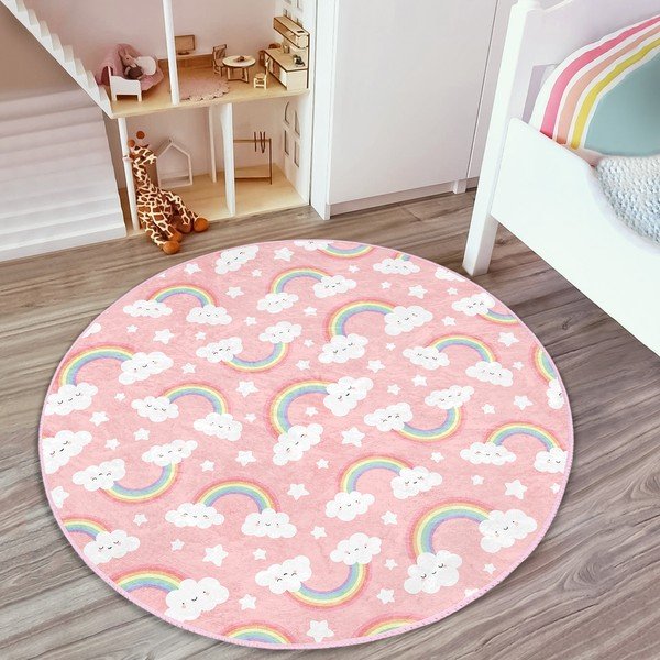 Ružičasti dječji tepih ø 120 cm Comfort – Mila Home-image-3