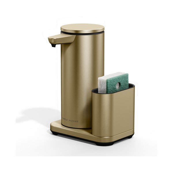 Metalni automatski držač za deterdžente mat zlatni – simplehuman-image-1