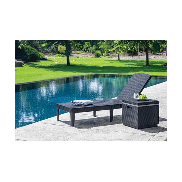 Tamno siva vrtna ležaljka od umjetnog ratana Jaipur – Keter-image-1