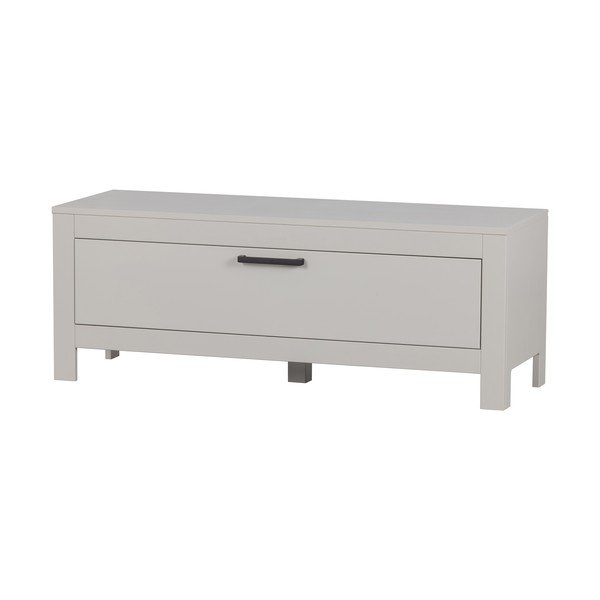 Svijetlo siva TV komoda od masivnog bora 120x45x40 cm Bonk – WOOOD-image-2