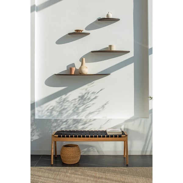 Klupa u crno-prirodnoj boji Klupa - Gazzda-image-1