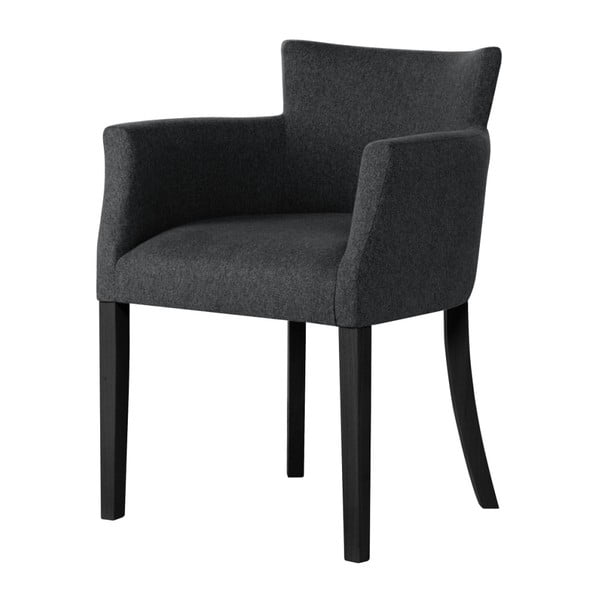 Antracit siva stolica s nogama od crne bukve Ted Lapidus Maison Santal