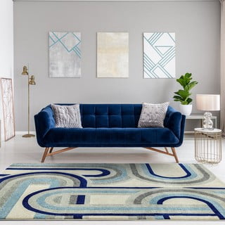 Tepih prljavo plavi 160x230 cm Nova Retro Blue – Asiatic Carpets