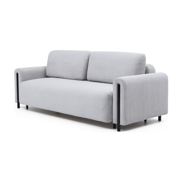 Siva sklopiva/s prostorom za odlaganje sofa od samta 244 cm Arcadova – ELTAP-image-2