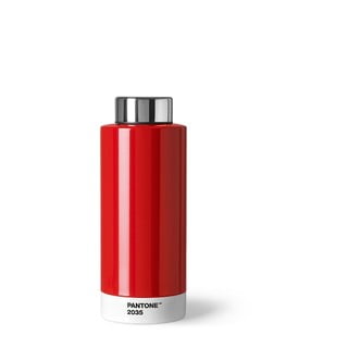 Crvena putna boca od nehrđajućeg čelika 630 ml - Pantone