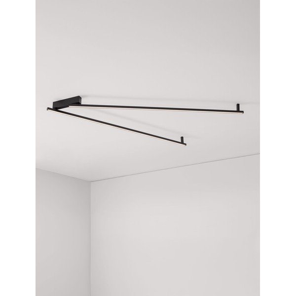 Mat crna LED stropna svjetiljka aluminijska s mogućnosti zatamnjivanja 4x309 cm Briana – Nova Luce-image-2