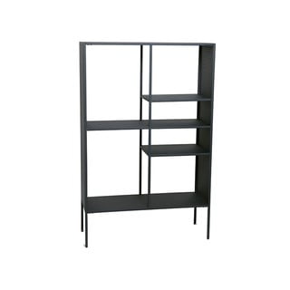 Crni metalni regal za knjige Canett Brooks, visina 140 cm