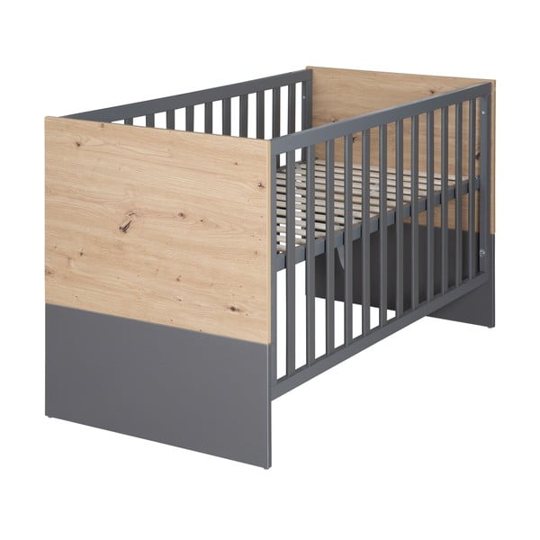 Sivi/u prirodnoj boji dječji krevet 60x120 cm Anna – Roba