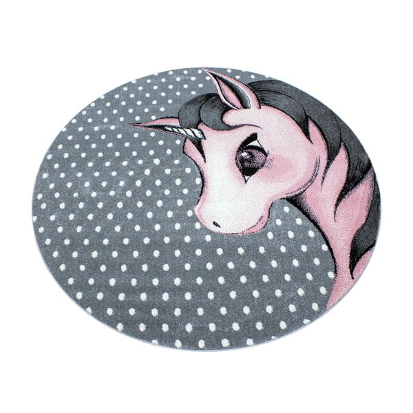 Ružičasti/sivi dječji tepih ø 120 cm Kids – Ayyildiz Carpets