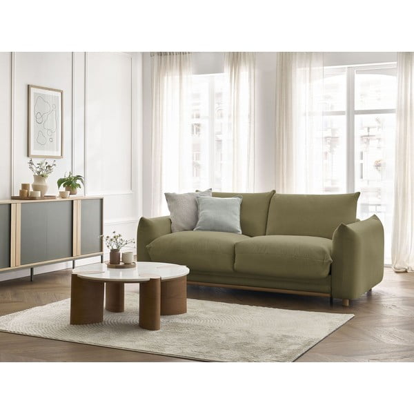 Zelena sklopiva sofa 214 cm Ernest – Bobochic Paris-image-1