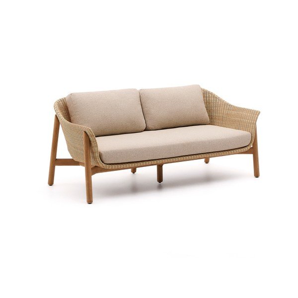 Bež/u prirodnoj boji podstavljena vrtna sofa Galea – Kave Home