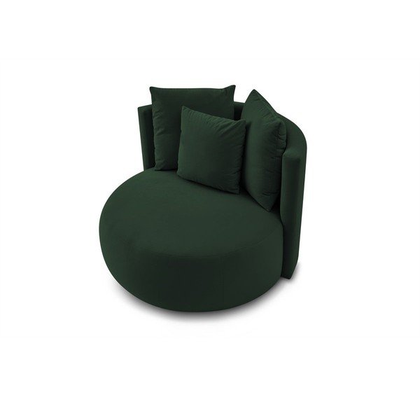 Tamno zelena baršunasti fotelja Cesar – Bobochic Paris-image-4