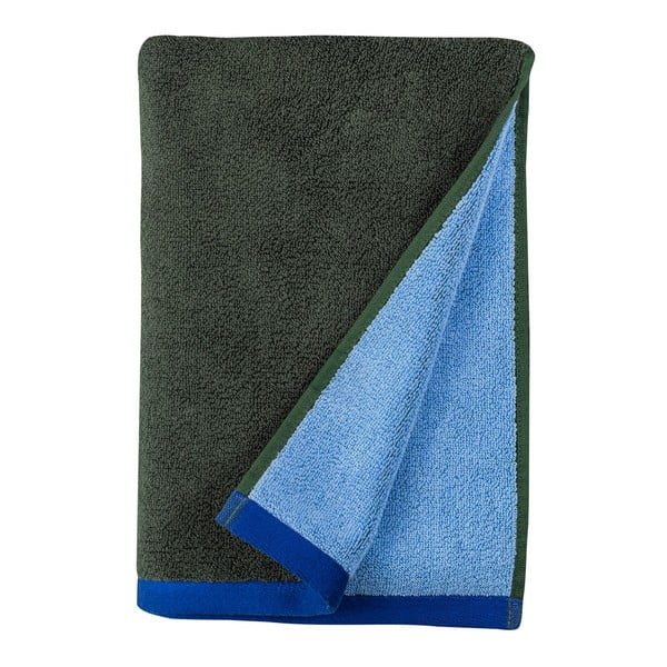 Tamno zeleni/plavi ručnik od organskog pamuka od frotira 70x133 cm Soft – Mette Ditmer Denmark