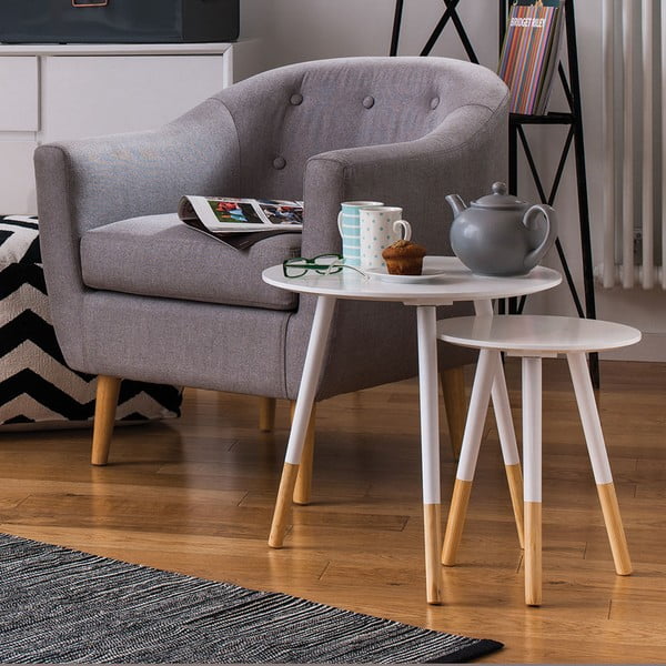 Okrugli pomoćni stolići u setu 2 kom ø 48 cm Viborg – Premier Housewares-image-4