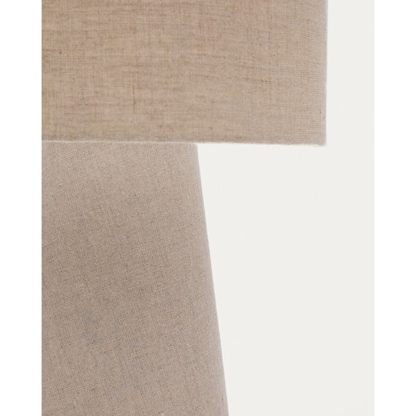 Stolna lampa sivo-bež s tekstilnim sjenilom (visina 35 cm) Algaida – Kave Home-image-3