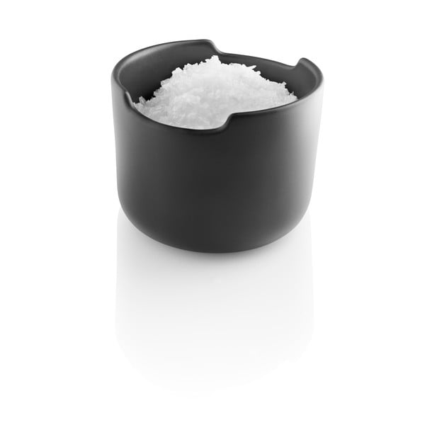 Crna posuda za sol od kamenine s drvenim poklopcem Eva Solo Nordic-image-3