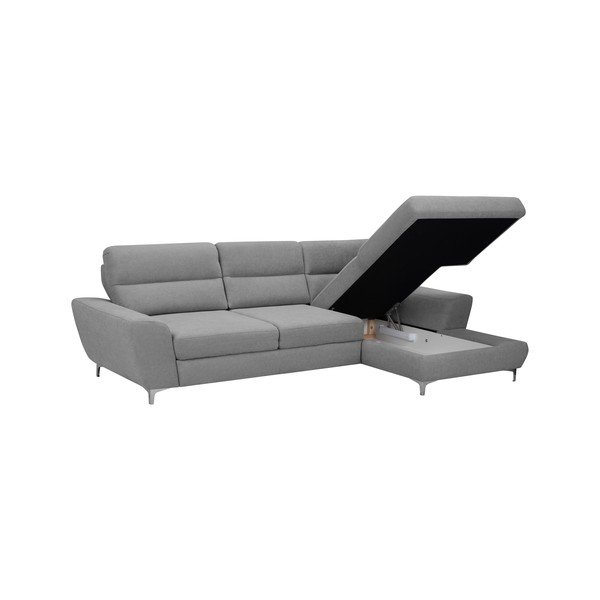 Svijetlo sivi kauč na razvlačenje Windsor &amp; Co Sofas Omega, desni kut-image-4