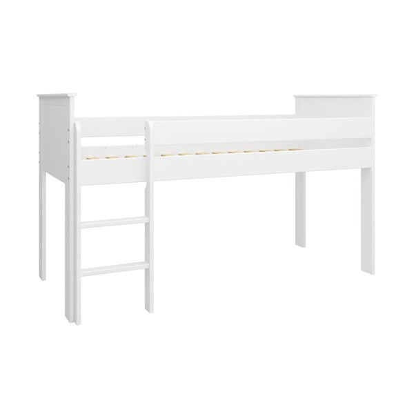 Bijeli povišeni dječji krevet 90x200 cm Alba - Tvilum-image-1