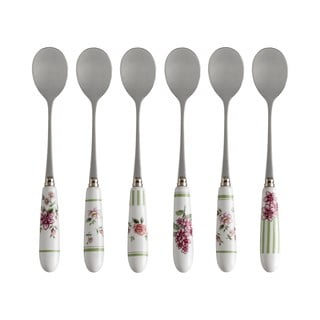 Set s 6 žlica s keramičkom drškom Brandani Nonna Rosa
