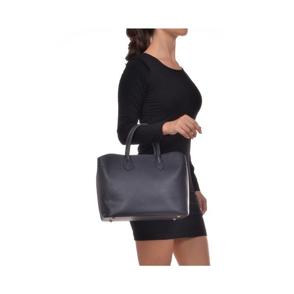 Tamnoplava kožna torbica Isabella Rhea Shopping Blu-image-1
