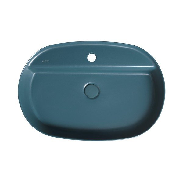 Petrolej zeleni keramički umivaonik 60x40 cm Infinity Oval – Sapho-image-1