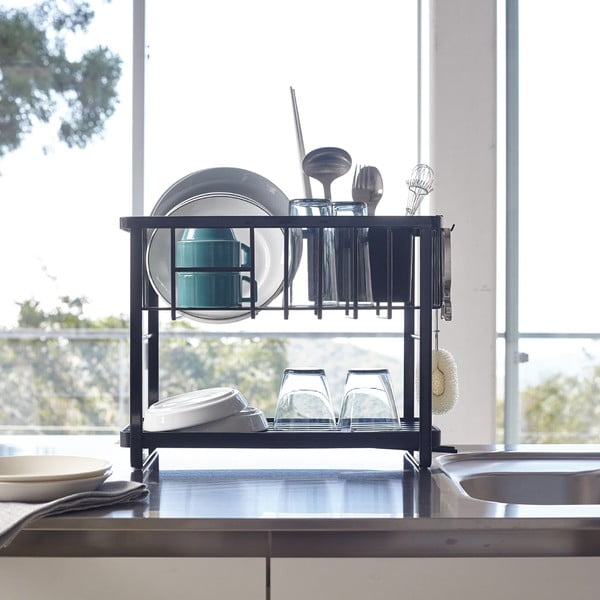 Dvoetažan metalni ocjeđivač za posuđe Tower – YAMAZAKI-image-3