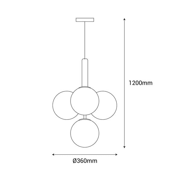 Crna visilica SULION Musa, visina 120 cm-image-3