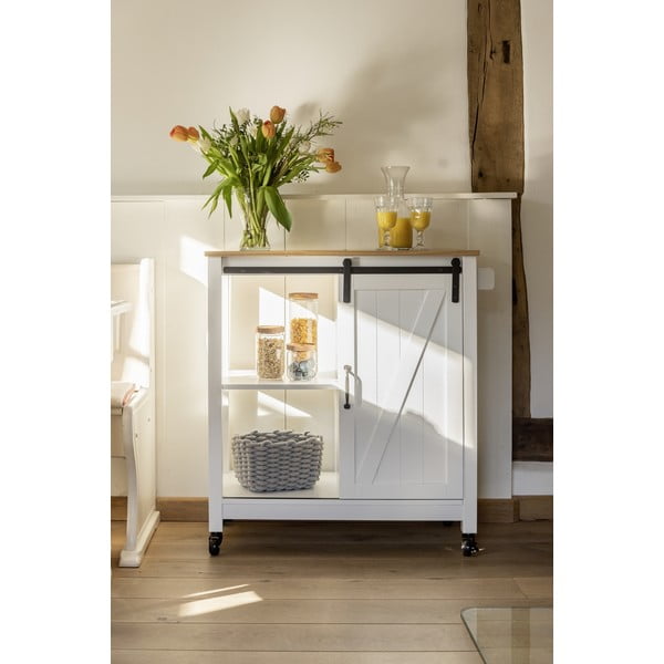 Stol za posluživanje na kotačima 40x80 cm Country House - Wenko-image-1