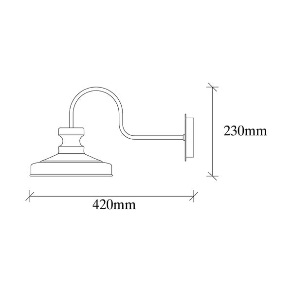 Crna zidna lampa ø 22 cm Kiruna – Opviq lights-image-4