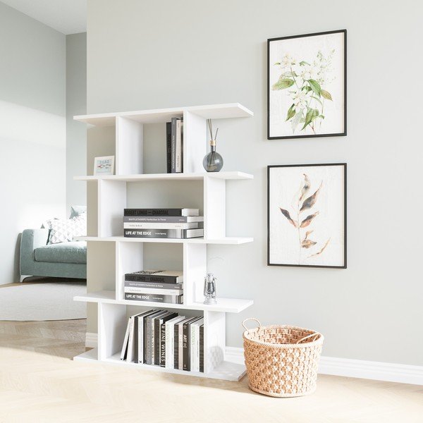 Bijela polica za knjige 90x127 cm Harmon - Kalune Design-image-2