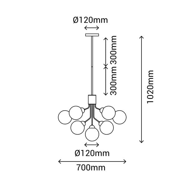 Crno bijela visilica SULION Musa, visina 102 cm-image-3