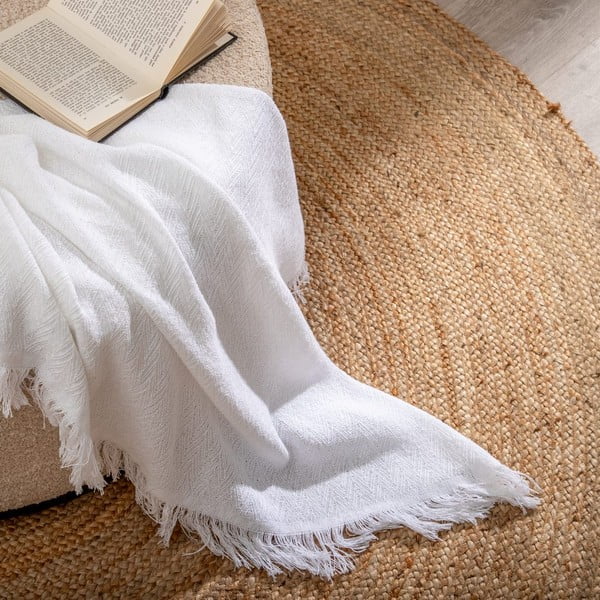 Bijeli prekrivač od recikliranog pamuka 260x280 cm Spike – Ixia-image-1