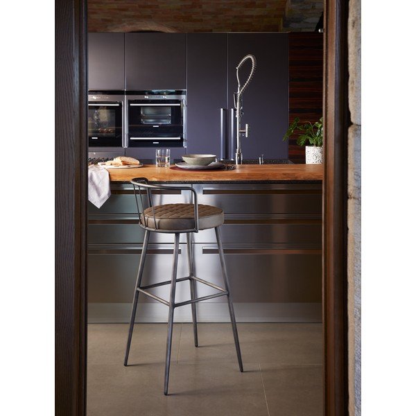 Smeđa barska stolica Kave Home, visina 92 cm-image-3