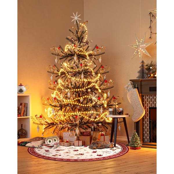 Crveni okrugli tepih s božićnim motivom od mješavine pamuka ø 160 cm Toy's Delight Red Christmas – Villeroy&Boch-image-1