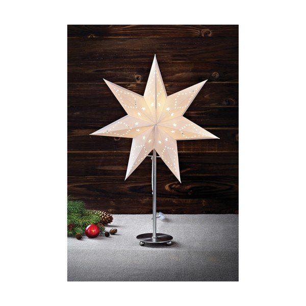 Bijeli svjetleći ukras Markslöjd Saturnus, visina 52 cm-image-1