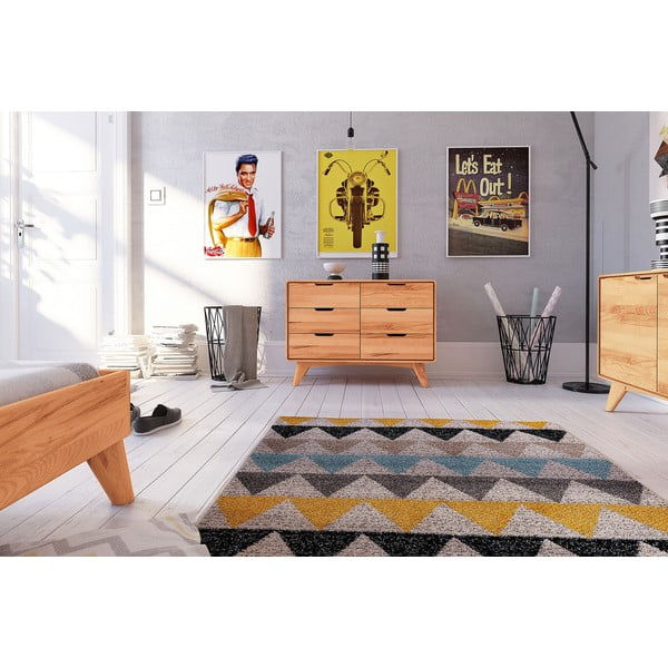 Niska hrastova komoda 90x63 cm Greg - The Beds-image-3