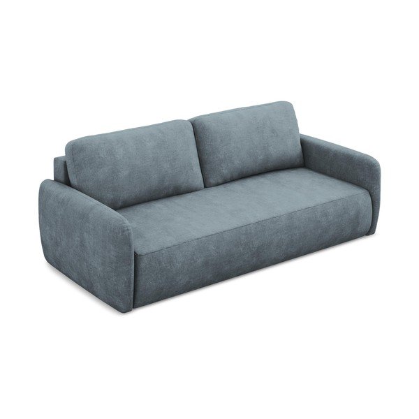 Prljavo plava sklopiva/s prostorom za pohranu sofa od šenila 218 cm Lilo – Makamii-image-2