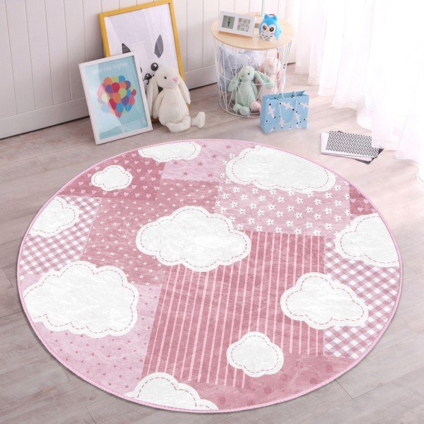 Ružičasti dječji tepih ø 100 cm Comfort – Mila Home-image-4