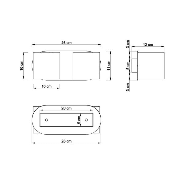 Crna zidna lampa Solux Roda-image-2