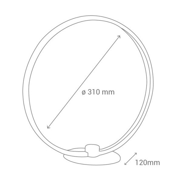 Bijela ovalna stolna lampa SULION Uokvirena-image-2