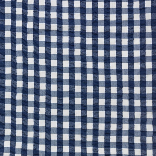 Bijelo-tamno plava posteljina za krevet za jednu osobu od krepa 140x200 cm Bæk&Bølge – JUNA-image-4